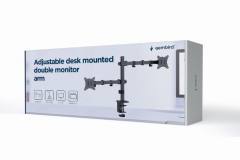 GEMBIRD ADJUSTABLE DESK MOUNTED DOUBLE MONITOR ARM 17'-32'