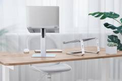 GEMBIRD HEIGHT ADJUSTABLE NOTEBOOK RISER STAND SILVER