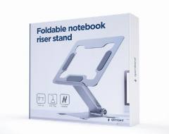 GEMBIRD FOLDABLE NOTEBOOK RISER STAND SILVER