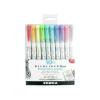 Zebra Mildliner Double Ended Brush Pen & Marker Bold & Fine Point 10 Pack (ZB-79101) (ZEB79101)