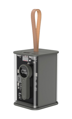 GEMBIRD TRANSPARENT QC3.0 QUICK CHARGING POWER BANK 18000MAH BLACK