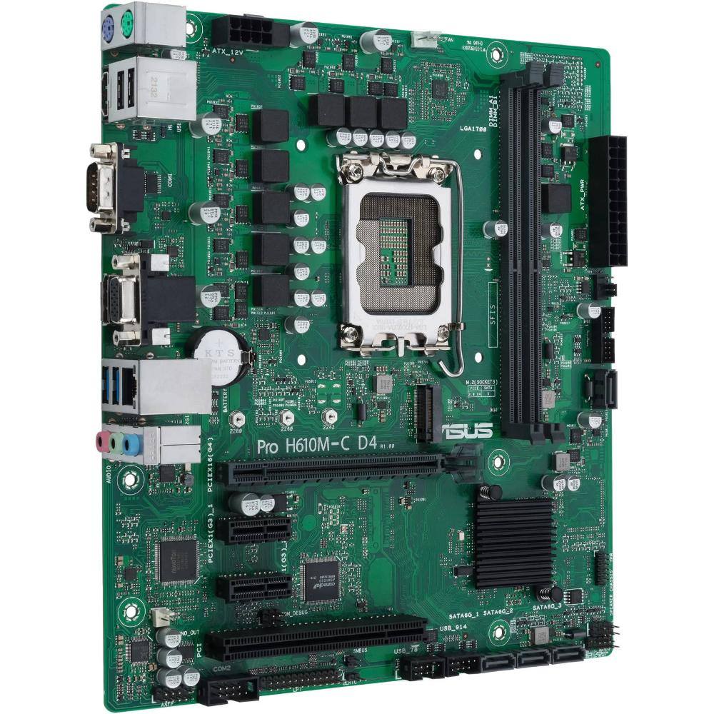 Asus Pro H610M-C D4-CSM Motherboard Micro ATX με Intel 1700 Socket (90MB1A30-M0EAYC) (ASU90MB1A30-M0EAYC)