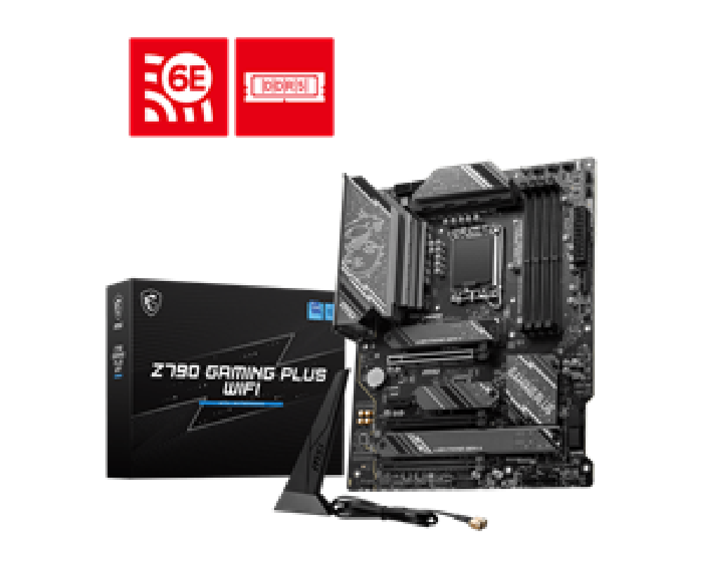 MSI MB Z790 GAMING PLUS WIFI, SOCKET INTEL LGA1700 14th/13th/12th GEN CPU, CS INTEL Z790, 4 DIMM SOCKETS DDR5, DP/HDMI, LAN 2.5G