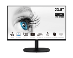 MSI MONITOR PRO MP245V, FHD FLAT VA, 23.8", 16:9, 300 CD/M2, 4000:1, 1MS, 1920x1080, HDMI/VGA/HP OUT, 100Hz, TILT, BLACK, 2YW.