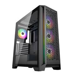 SUPERCASE PC CHASSIS AC29AL, MIDI TOWER ATX, BLACK, W/O PSU, 3x 12CM FRONT FAN, 1x 12CM REAR FAN, 2YW