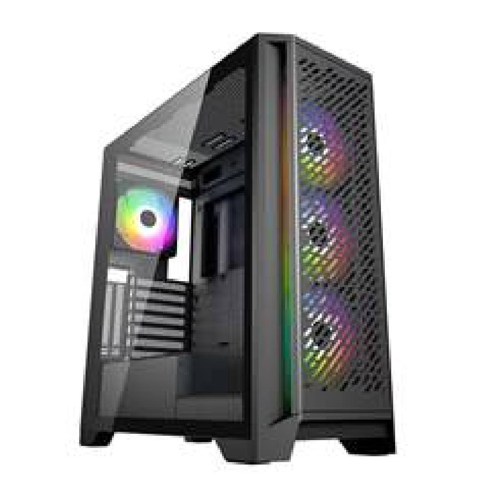 SUPERCASE PC CHASSIS AC29AL, MIDI TOWER ATX, BLACK, W/O PSU, 3x 12CM FRONT FAN, 1x 12CM REAR FAN, 2YW