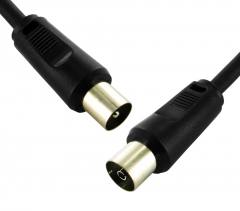 POWERTECH καλώδιο κεραίας CAB-V004, αρσενικό σε θηλυκό, 1.5m, μαύρο