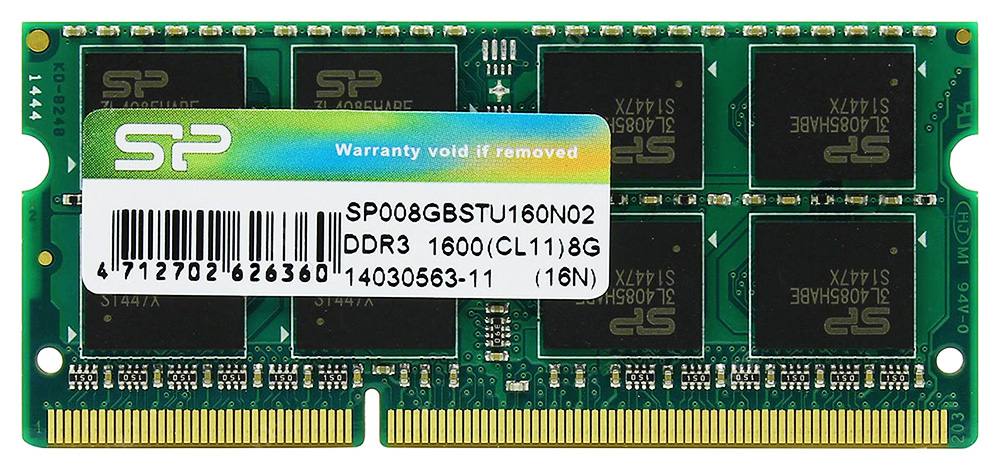 SILICON POWER Μνήμη RAM DDR3 SODimm, 8GB, 1600MHz, CL11