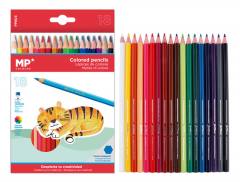 MP χρωματιστές ξυλομπογιές PP803, 18τμχ