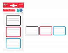 MP αυτοκόλλητες ετικέτες τετραδίων PN125-01, 65x45mm, 3 χρώματα, 24τμχ