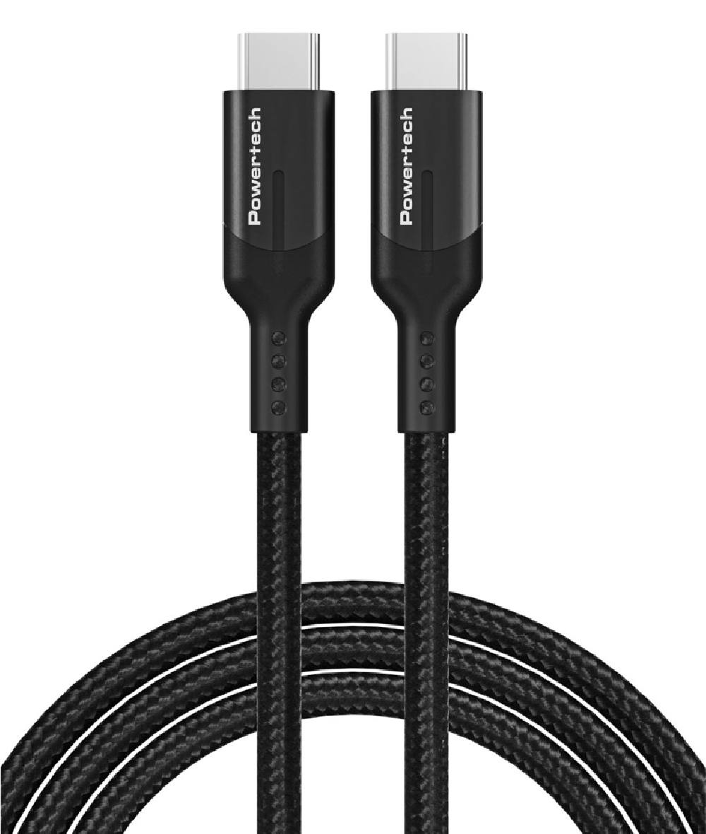 POWERTECH καλώδιο USB-C PTR-0135, PD 60W, 10Gbps, copper, 1m, μαύρο