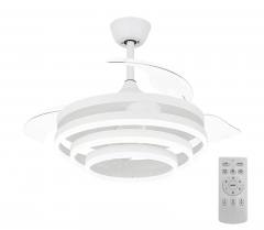 POWERTECH ανεμιστήρας οροφής HLL-0112 με LED φως, 72W, Φ50x50cm, λευκός