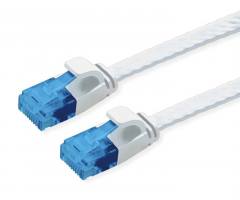 POWERTECH καλώδιο δικτύου CAB-N334, flat, Cat 6a U/UTP, 3m, λευκό