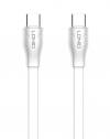LDNIO καλώδιο USB-C σε USB-C LC131C, 65W PD, 1m, λευκό