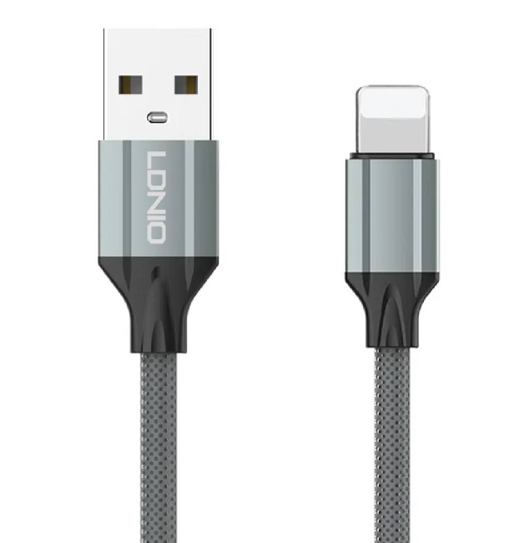 LDNIO καλώδιο Lightning σε USB LS441, 12W, 1m, γκρι