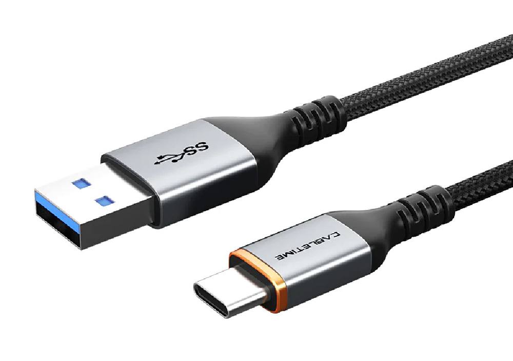CABLETIME καλώδιο USB-C σε USB CT-AMCMG1, 15W, 5Gbps, 0.5m, μαύρο