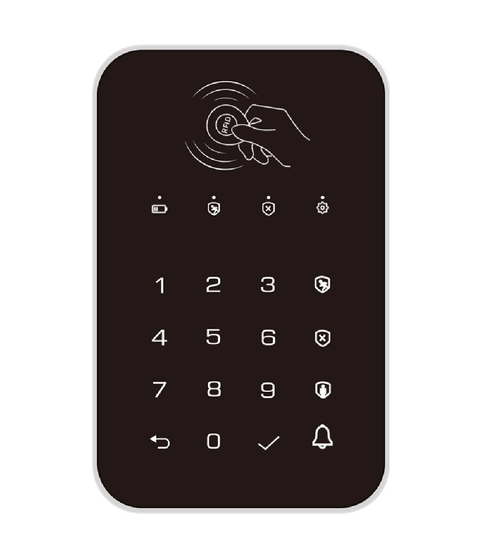 Ασύρματο πληκτρολόγιο συναγερμού K010, αφής, RFID