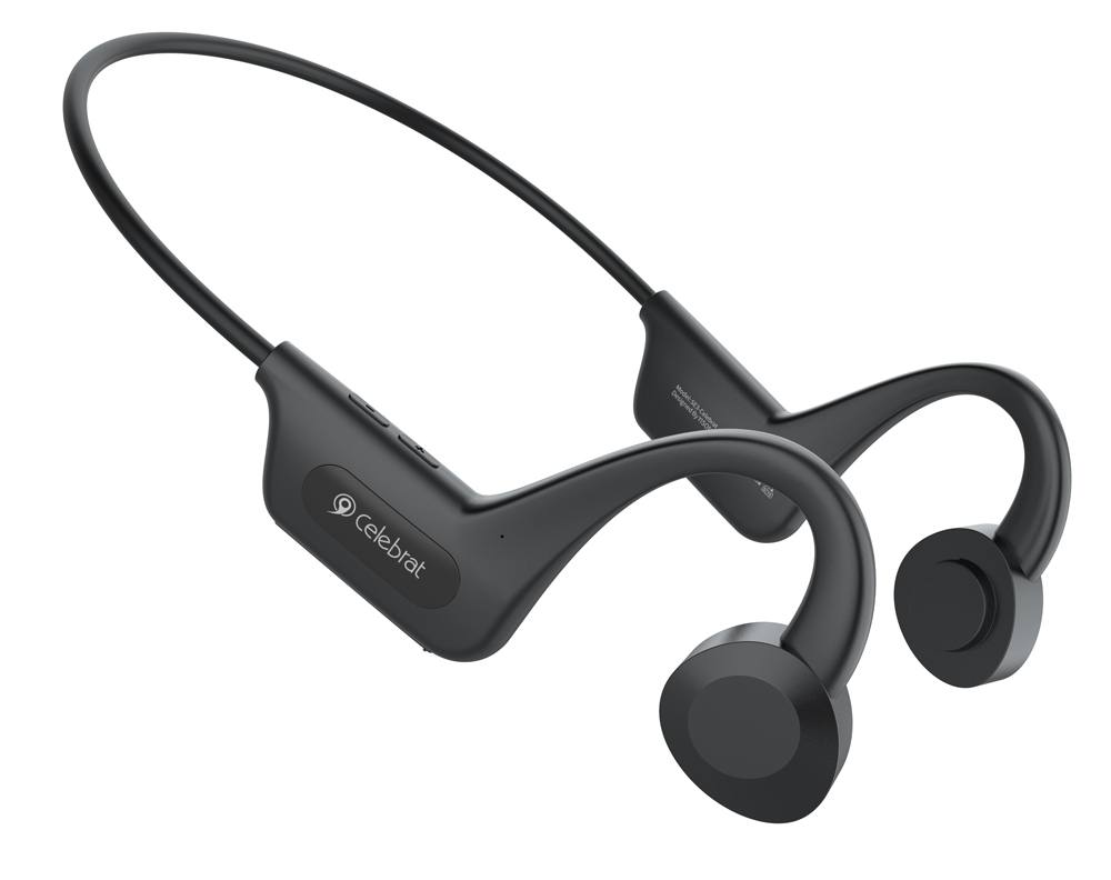 CELEBRAT open earphones SE3, Bluetooth 5.0, 180mAh, Φ16mm, μαύρα