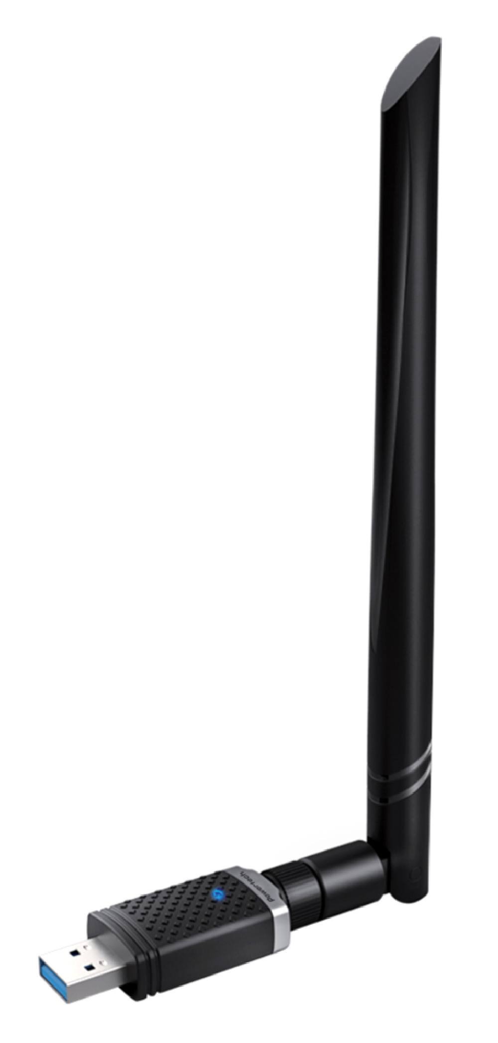 POWERTECH ασύρματος USB αντάπτορας δικτύου PT-1132, 1300Mbps, 2.4/5GHz