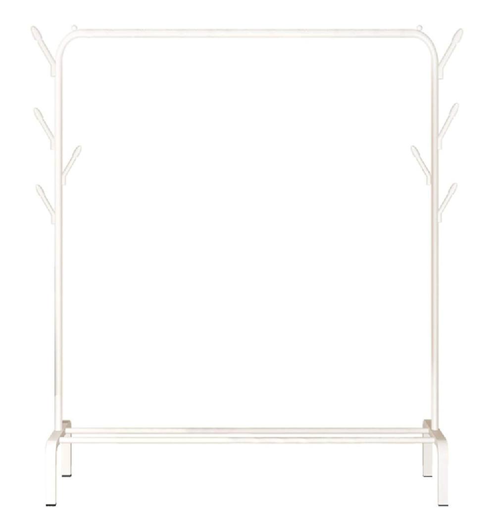 Κρεμάστρα δαπέδου HUH-0127, μεταλλική, 110x40x150cm, λευκή