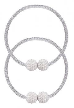 ROXXANI δέστρα κουρτίνας RXN-0024, μαγνητική, 43cm, γκρι, 2τμχ