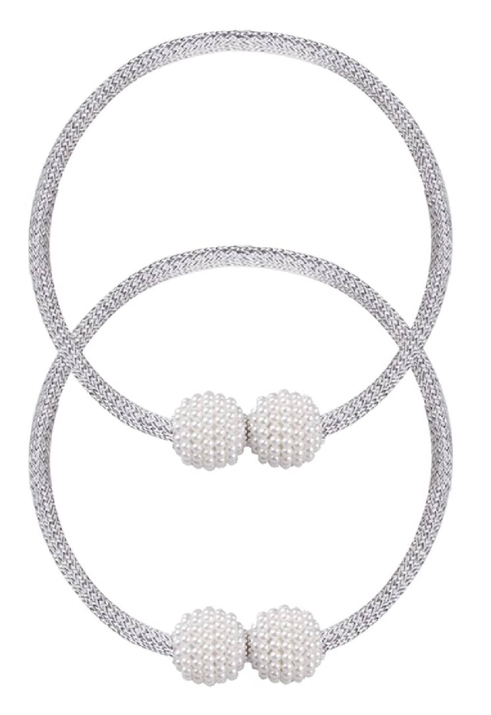 ROXXANI δέστρα κουρτίνας RXN-0024, μαγνητική, 43cm, γκρι, 2τμχ