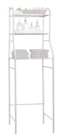 Ραφιέρα μπάνιου HUH-0134 με 3 ράφια, μεταλλική, λευκή