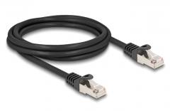 DELOCK καλώδιο RJ50 80188, S/FTP, 26 AWG, 2m, μαύρο