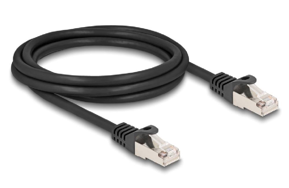 DELOCK καλώδιο RJ50 80188, S/FTP, 26 AWG, 2m, μαύρο