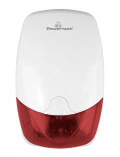 POWERTECH σειρήνα PT-1138, εξωτερικού χώρου, 110dB, κόκκινη