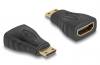 DELOCK αντάπτορας HDMI σε HDMI mini 65244, gold plated, μαύρος