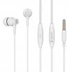 CELEBRAT earphones με μικρόφωνο G25, 3.5mm, 1.2m, λευκά