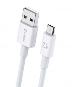 CELEBRAT καλώδιο Micro USB σε USB CB-24M, 10.5W, 1.2m, λευκό