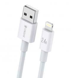 CELEBRAT καλώδιο Lightning σε USB CB-24L, 12W, 1.2m, λευκό