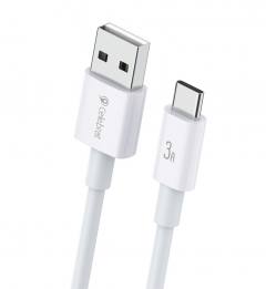 CELEBRAT καλώδιο USB-C σε USB CB-24C, 15W, 1.2m, λευκό