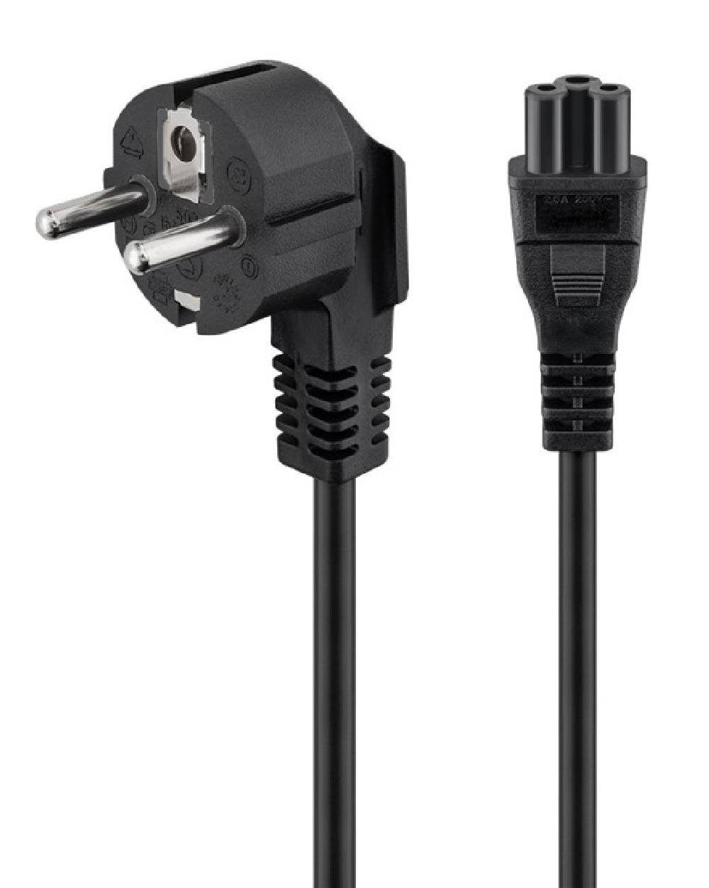 POWERTECH καλώδιο τροφοδοσίας CAB-P035, copper, 3x 0.5mm, 1.5m, μαύρο