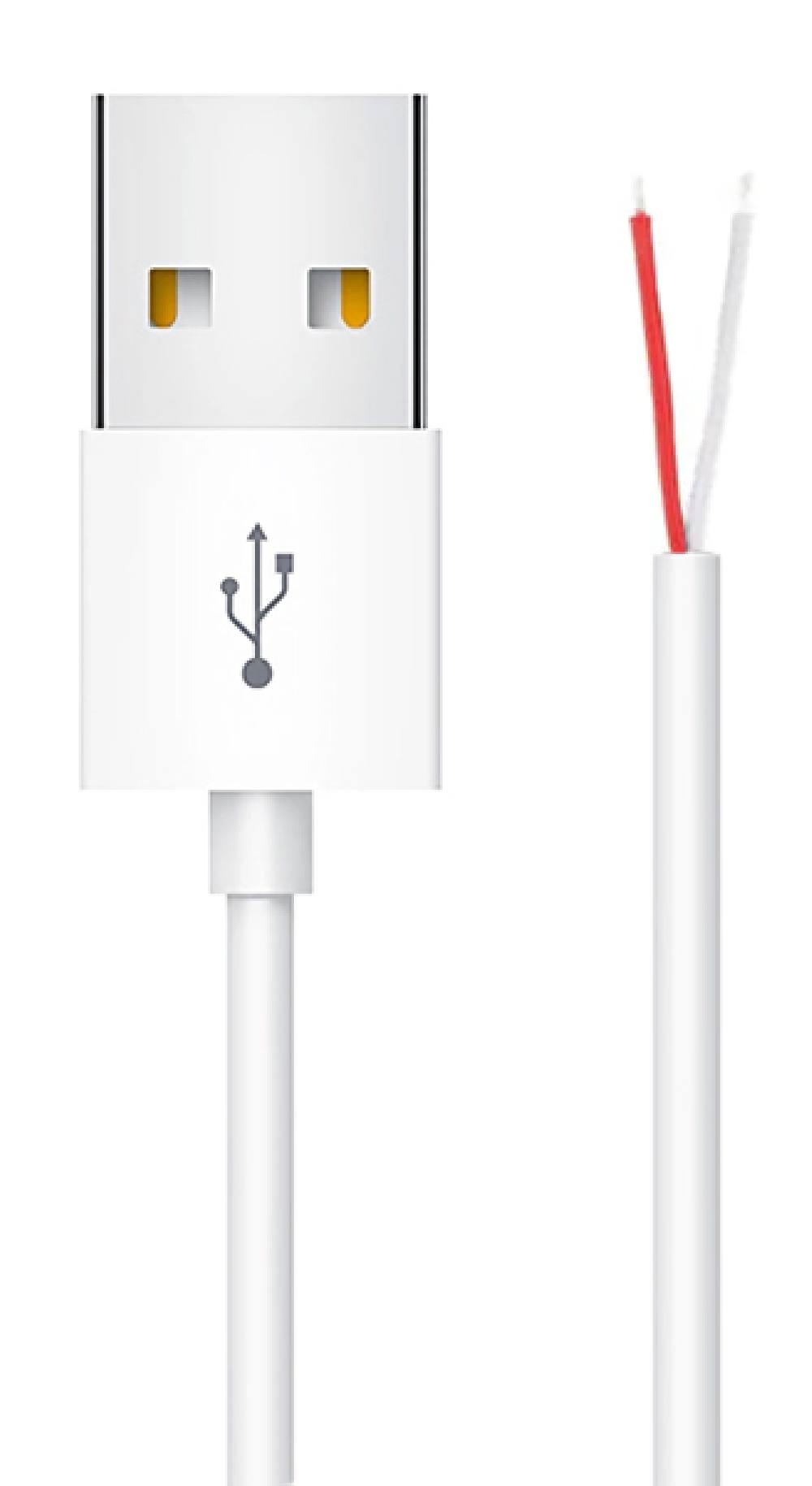 POWERTECH καλώδιο USB CAB-U156 με ελεύθερα άκρα, 1m, λευκό