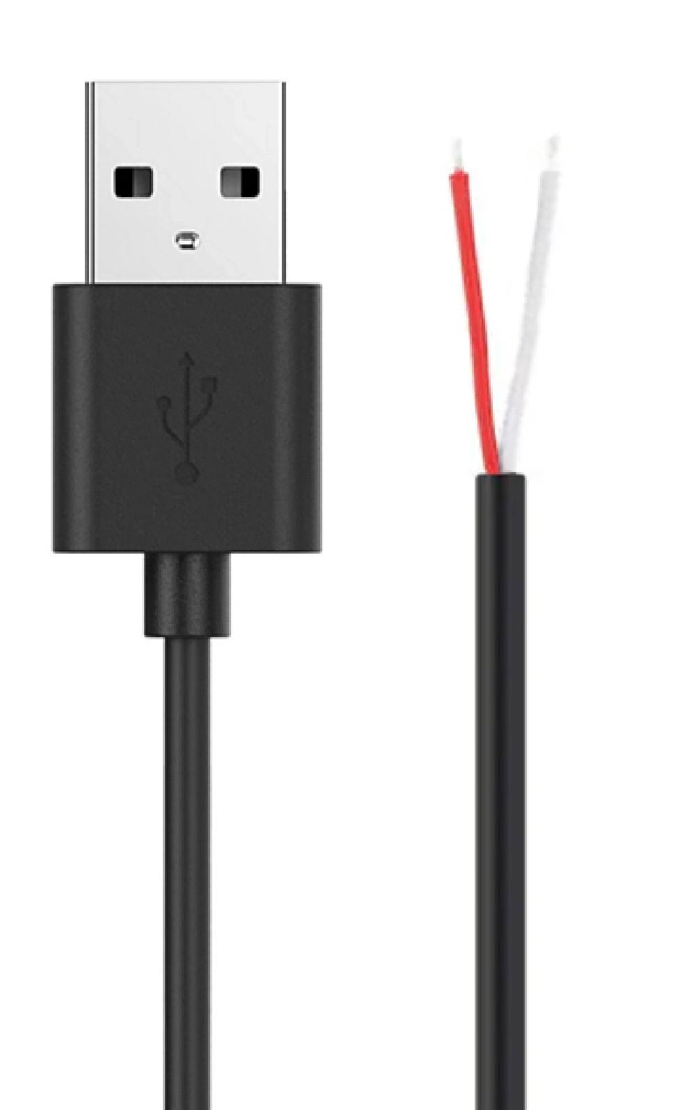 POWERTECH καλώδιο USB CAB-U157 με ελεύθερα άκρα, 1m, μαύρο