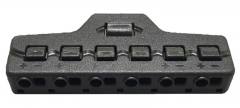 Splitter block TOOL-0095 για LED καλωδιοταινίες, 6-port, μαύρο