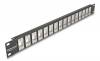 DELOCK Keystone patch panel 66758, 19"/1U, 16x ports, μαύρο