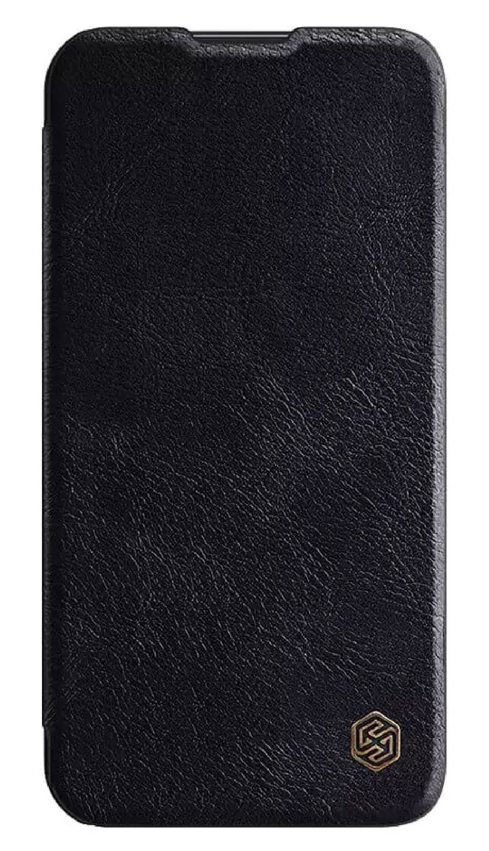 NILLKIN θήκη Qin Pro για iPhone 15 Plus, δερμάτινη, μαύρη