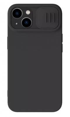 NILLKIN θήκη CamShield Silky Silicone για iPhone 15 Plus, μαύρη