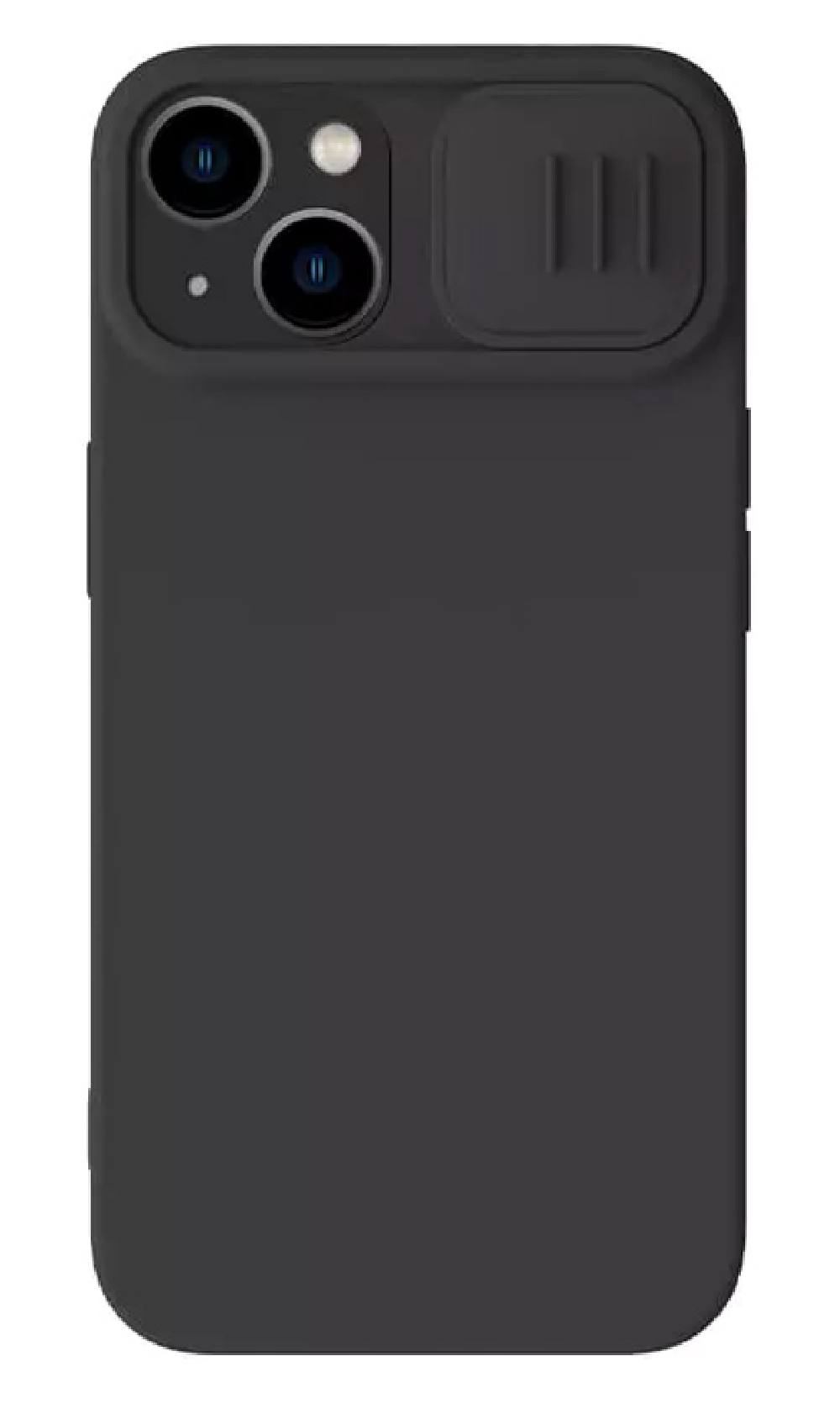NILLKIN θήκη CamShield Silky Silicone για iPhone 15 Plus, μαύρη