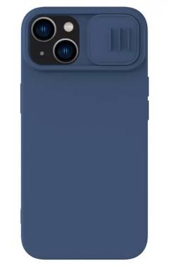 NILLKIN θήκη CamShield Silky Silicone για iPhone 15 Plus, μπλε