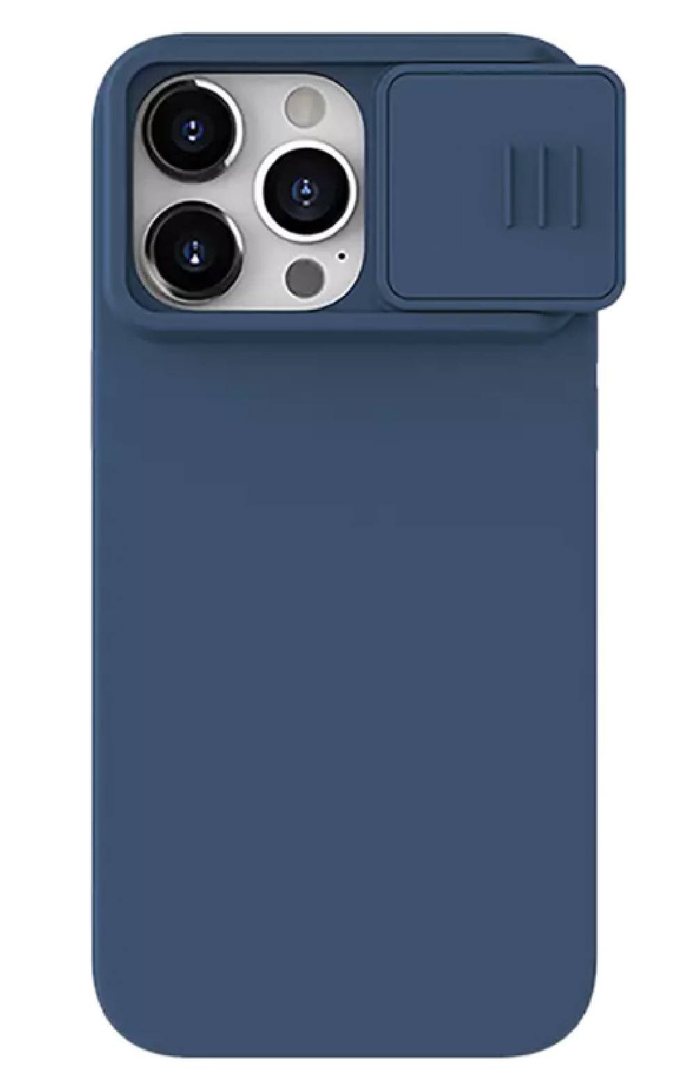 NILLKIN θήκη CamShield Silky Silicone για iPhone 15 Pro, μπλε