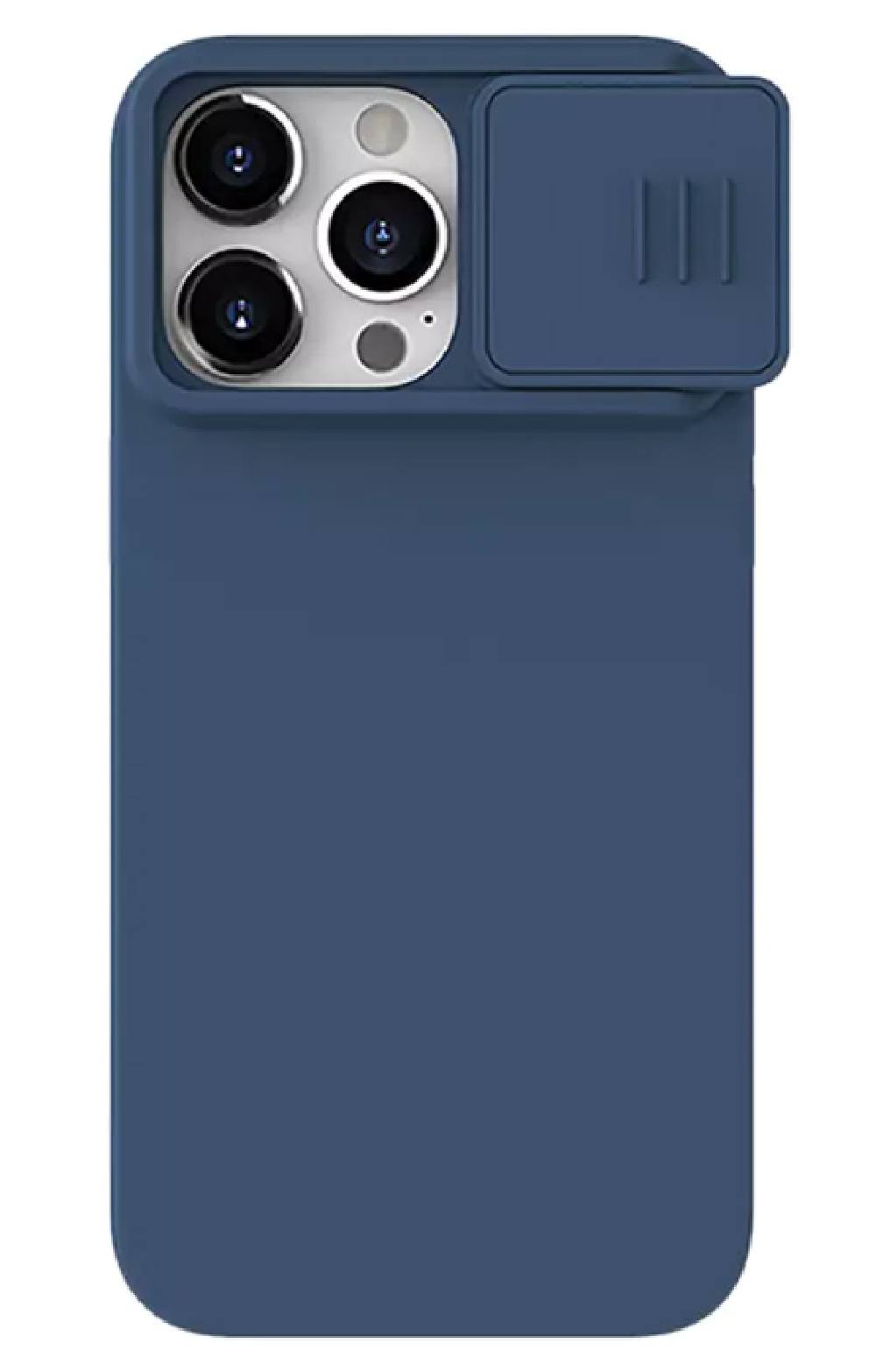 NILLKIN θήκη CamShield Silky Silicone για iPhone 15 Pro Max, μπλε