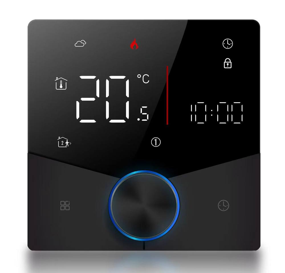 Smart θερμοστάτης χώρου BHT-009GBLW, πετρελαίου, Wi-Fi, μαύρος