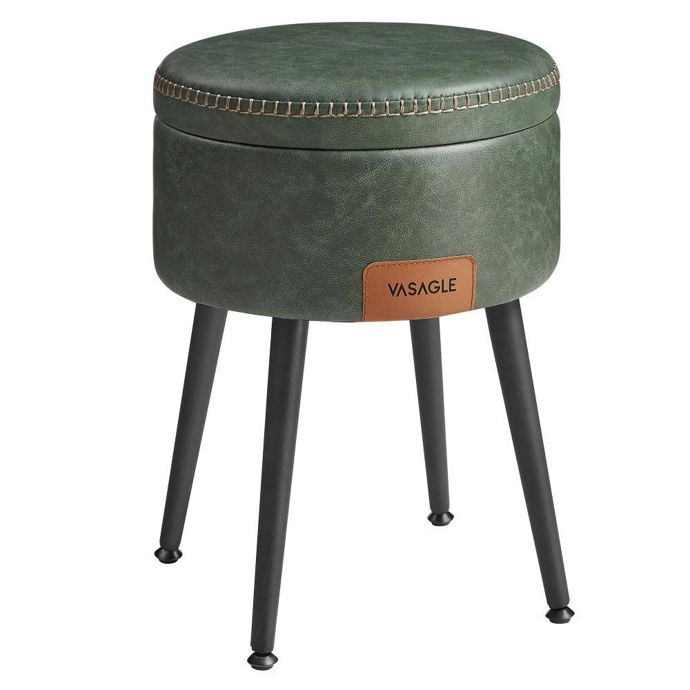 Vasagle Σκαμπό Σαλονιού Δερμάτινο Green (LOM005C01) (VASLOM005C01)