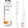 LAMTECH CHARGE AND DATA CABLE TYPE-C TO TYPE-C 60W 1M WHITE