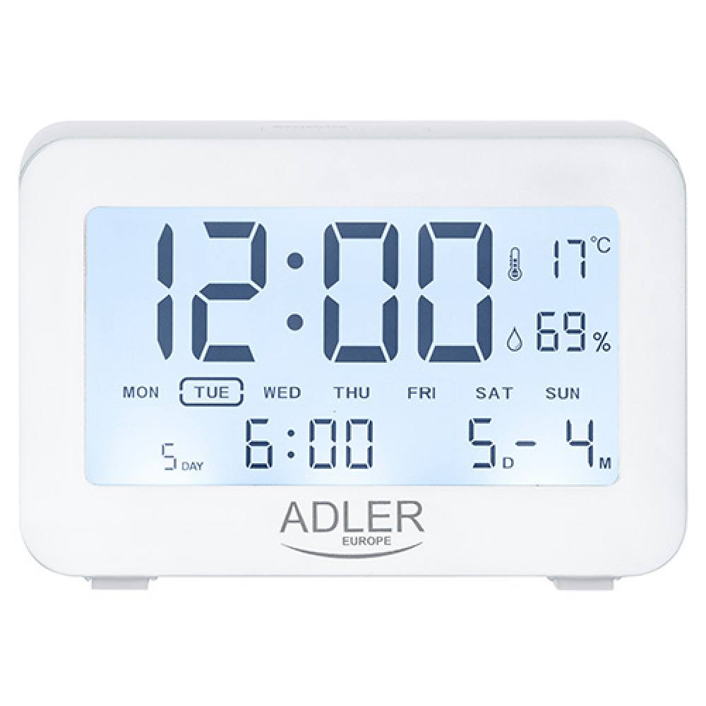 ADLER ALARM CLOCK WHITE
